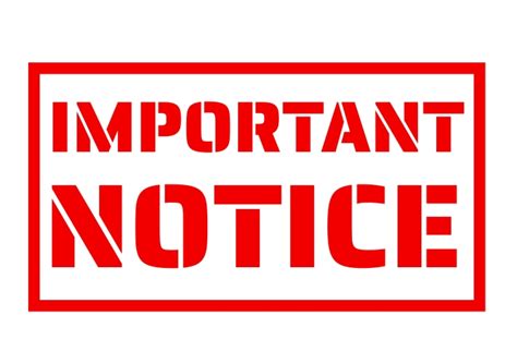 Important Notice ! Dear .